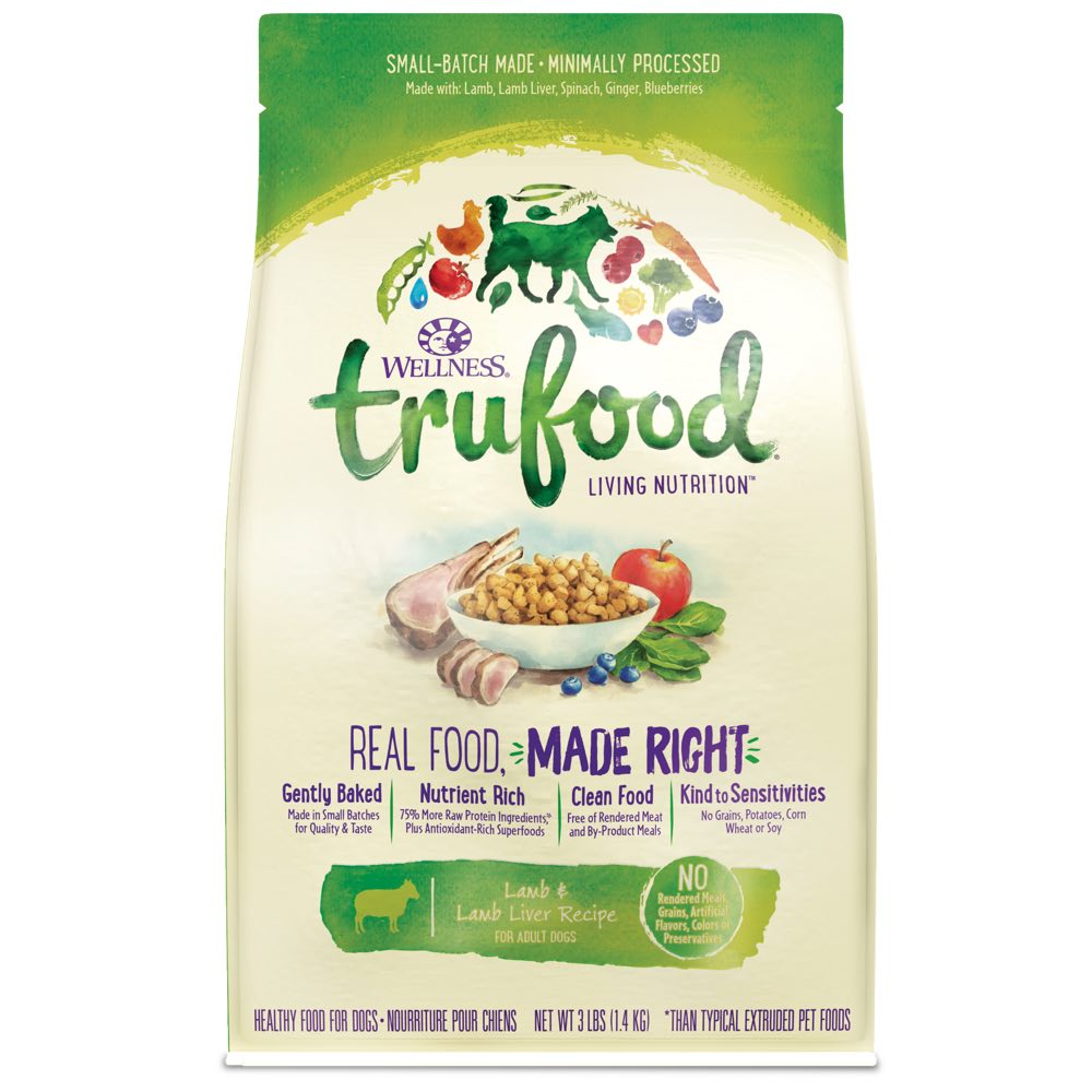 Wellness TruFood Baked Nuggets Grain-Free Lamb & Lamb Liver Adult Recipe Dry Dog Food