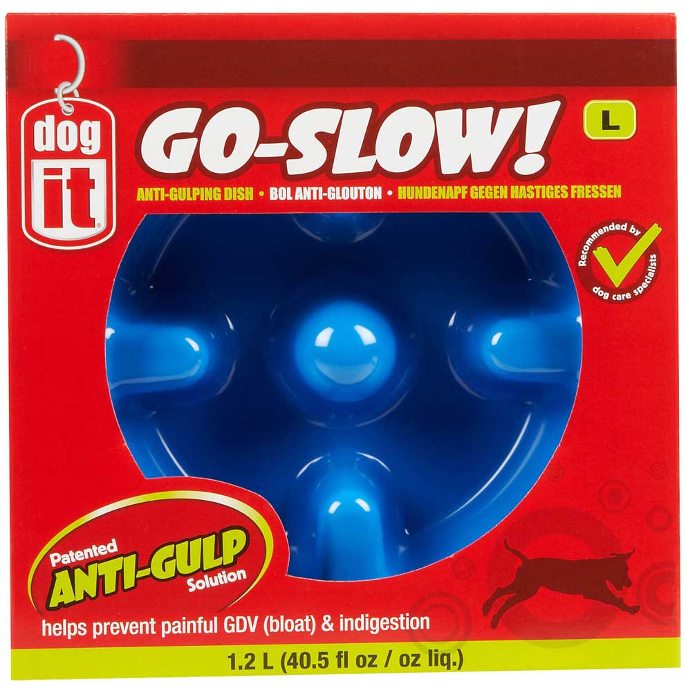 Dogit Go-Slow Anti-Gulp Dog Bowl Large