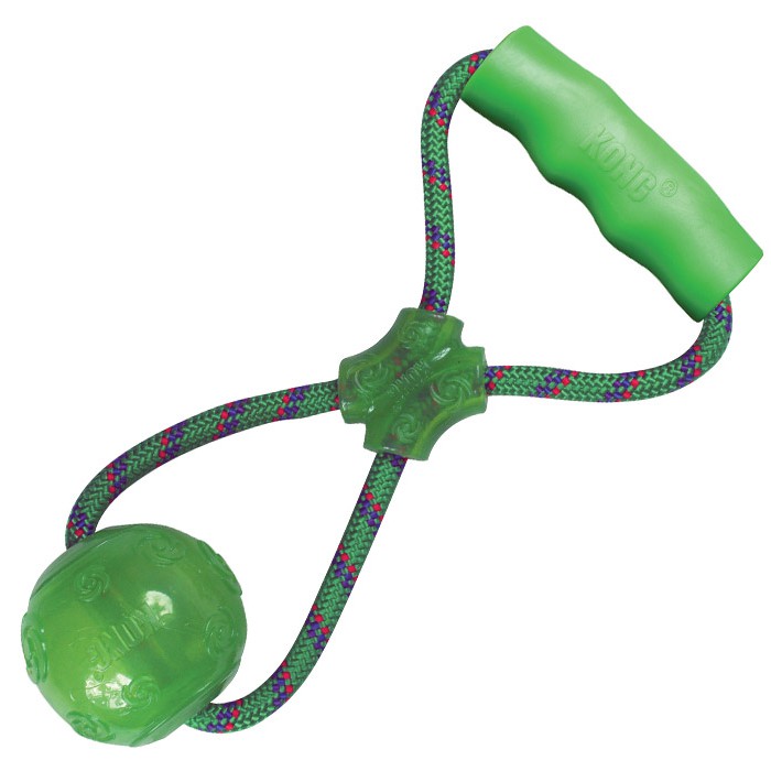 KONG Squeezz Ball with Handle Dog Toy