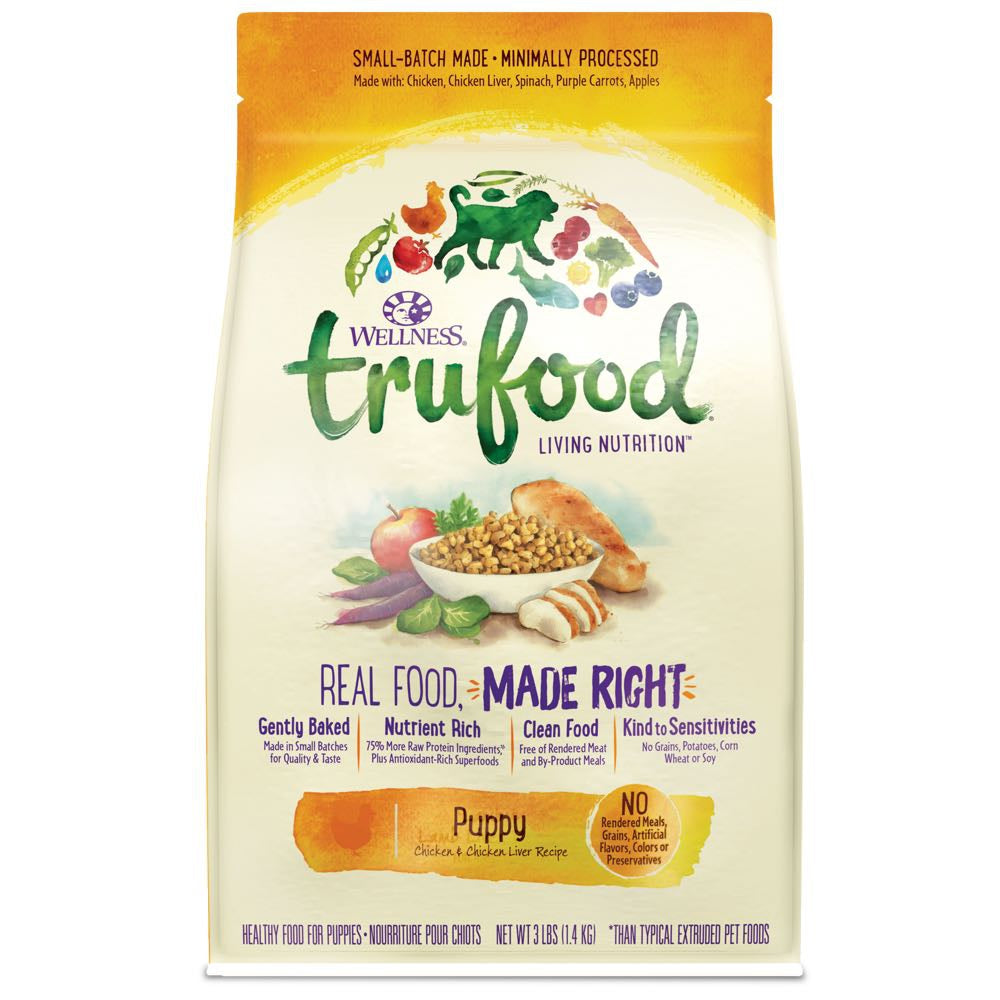 Wellness TruFood Baked Nuggets Grain-Free Chicken & Chicken Liver Puppy Recipe Dry Dog Food 3lb